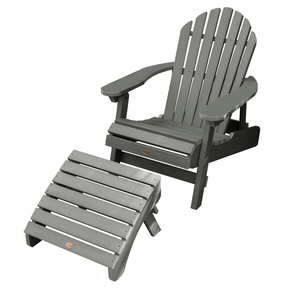 Hamilton Folding & Reclining Adirondack Chair with Ottoman, Outdoor Seating - Highwood