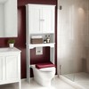 VANIRROR Over the Toilet Storage Cabinet,White Bathroom Cabinet Organizer with Adjustable Shelves,Freestanding Over Toilet Bathroom Storage Shelf - 2 of 4