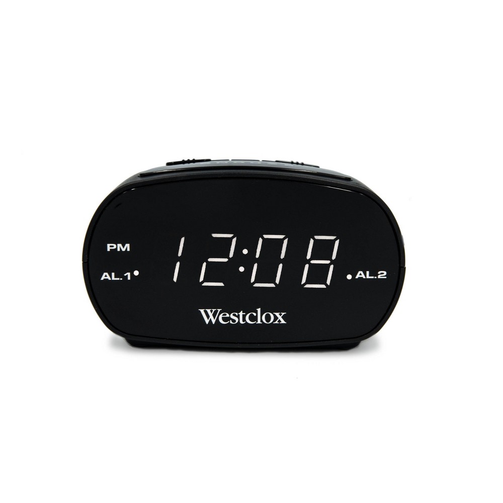 Photos - Radio / Table Clock Dual Alarm Clock Black - Westclox