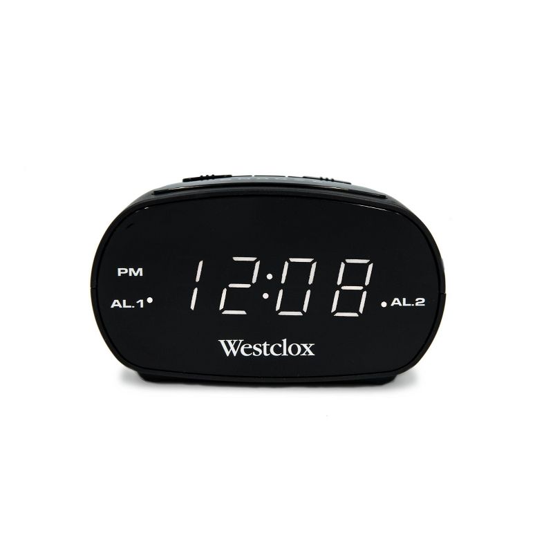 Dual Alarm Clock Black - Westclox, 1 of 7