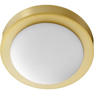 Quorum Lighting Contempo 1 - Light Flush Mount in  Aged Brass - 1 of 1