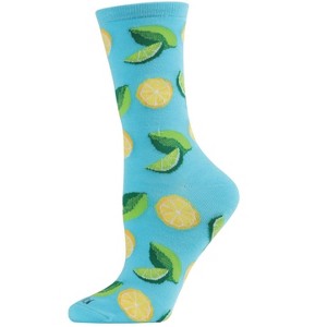 Memoi When Life Gives You Lemons Bamboo Blend Crew Socks - 1 of 4