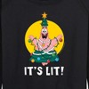 Women's - SpongeBob SquarePants - Patrick It's Lit Lightweight French Terry Wide Neck Long Sleeve Shirt - 2 of 4