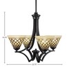 Toltec Lighting Zilo 4 - Light Chandelier in  Matte Black with 7" Chocolate Icing Shade - 2 of 2
