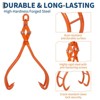 36inch Log Tongs with 3100 lbs Loading Capacity, 4 Claw Log Grabber Hook with Operating Handle for Tractors, Trucks, Forklifts - 4 of 4