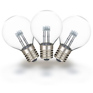 Novelty Lights Glass G30 Globe Hanging LED String Light Replacement Bulbs E12 Candelabra Base - 1 of 4
