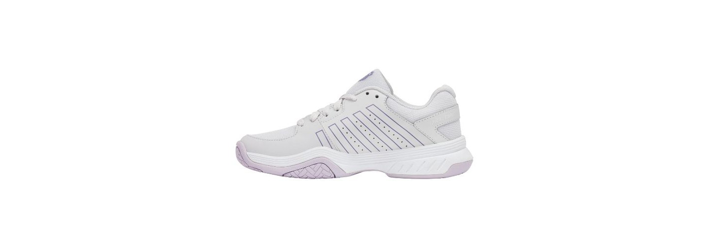 Женские кроссовки K-Swiss Court Express Pickleball Shoe (Nimbus Cloud/White/Purple Haze), цвет: Белый — фото 5