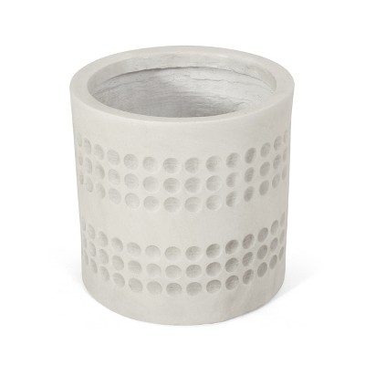 Maggift Flower Pot, Antique Round Flower Pot, Adding a Luxurious Feel, Suitable for Garden, Courtyard, Corridor, White, 10"*10"*10"