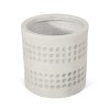 Sevobal Planters Round Light Concrete Outdoor Planter For Flowers, Herbs, And Plants, Elegant Design And Simple Texture, White, 10"*10"*10" - 3 of 4