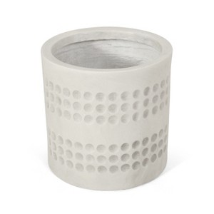 Maggift Flower Pot, Antique Round Flower Pot, Adding a Luxurious Feel, Suitable for Garden, Courtyard, Corridor, White, 10"*10"*10" - 1 of 4