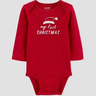 Carter's Just One You®️ My First Christmas Baby Bodysuit - Red 3M