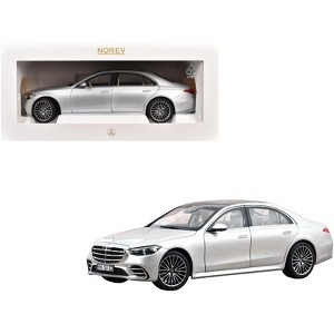 2021 Mercedes-Benz S-Class AMG Line Silver Metallic with Sunroof 1/18 Diecast Model Car by Norev - 1 of 4