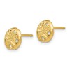 Black Bow Jewelry 8mm Polished and Diamond Cut Sand Dollar Post Earrings in 14k Gold - 2 of 4