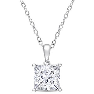 EVERLY JEWELRY | Sterling Silver Pendant with Created Gemstone – Multiple Stone Options - 1 of 4