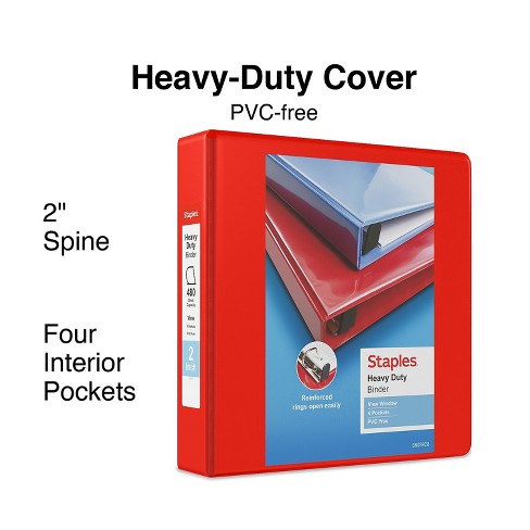 1 Red Avery 27201 Durable Binder with Slant Rings Renewed 11 x 8 1/2 