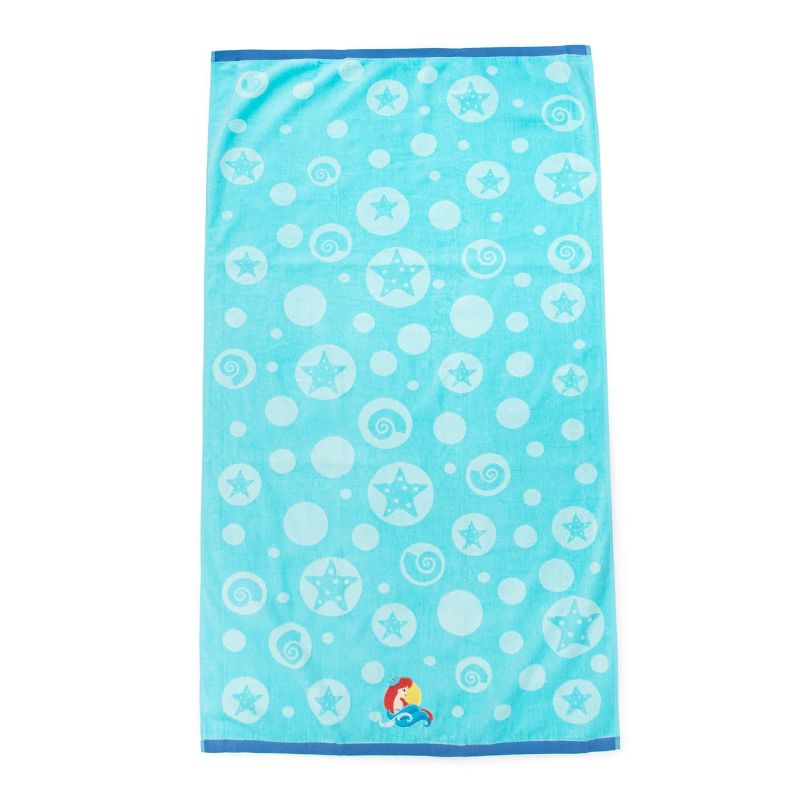 The Little Mermaid Embroidered Beach Towel Blue, 3 of 6
