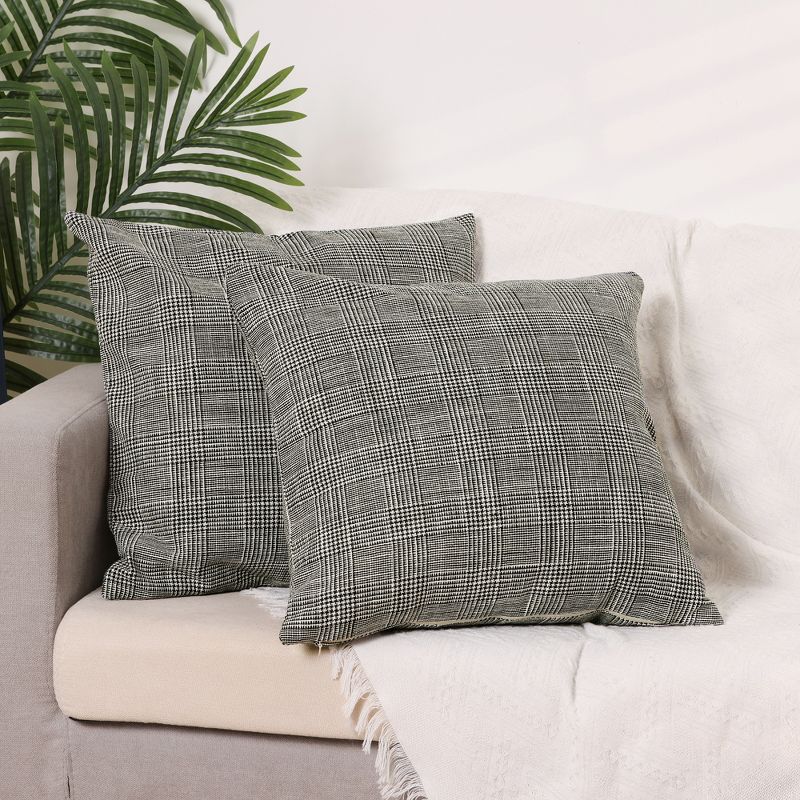 Unique Bargains Linen Decorative Modern Sofa Home Bedroom Throw Pillow Case 2 Pcs, 2 of 6