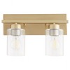 Quorum Lighting Carter 2 - Light Vanity in  Aged Brass - 3 of 4