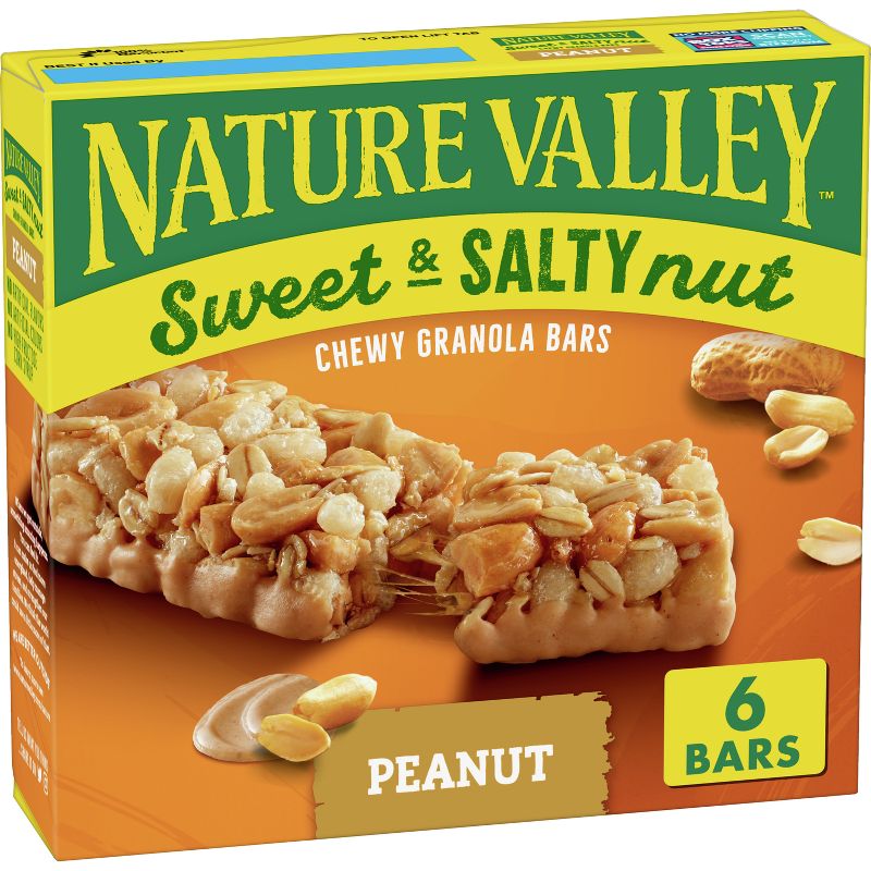 Nature Valley Sweet &#38; Salty Nut Peanut Granola Bars - 7.4oz/6ct, 1 of 13