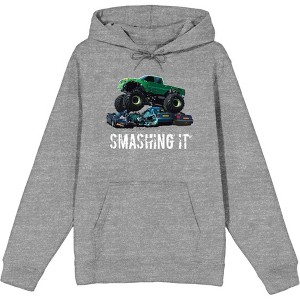 Monster Trucks Smashing It
 Adult Long Sleeve Hoodie - 1 of 2