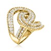 Ross-Simons 2.00 ct. t.w. Round and Baguette Diamond Interlocking-Loop Ring in 18kt Gold Over Sterling Size 5 - 3 of 4