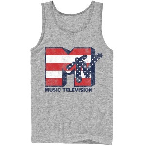 Men's MTV Stars and Stripes Logo Tank Top - 1 of 4