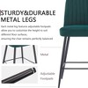 QingMoon Velvet Bar Stools Set of 2, Modern Counter Height Chairs with Adjustable Iron Feet for Kitchen Island, Pub, Cafe - 3 of 4