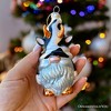 Whimsical Gnome Cow Handblown Glass Christmas Ornament, Cute Holiday Decor| OrnamentallyYou - 4 of 4