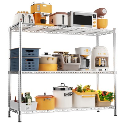 Adjustable Garage Wire Shelving Unit for Kitchen, Laundry Room, Pantry, Warehouse, Basement