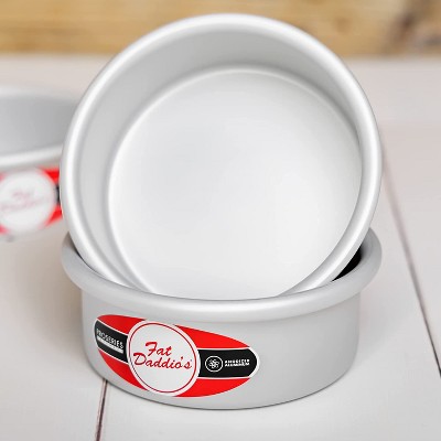 Fat Daddio's 4" x 2" Silver Anodized Aluminum Round Cake Pan