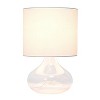 Glass Raindrop Table Lamp with Fabric Shade White - Simple Designs - image 2 of 4