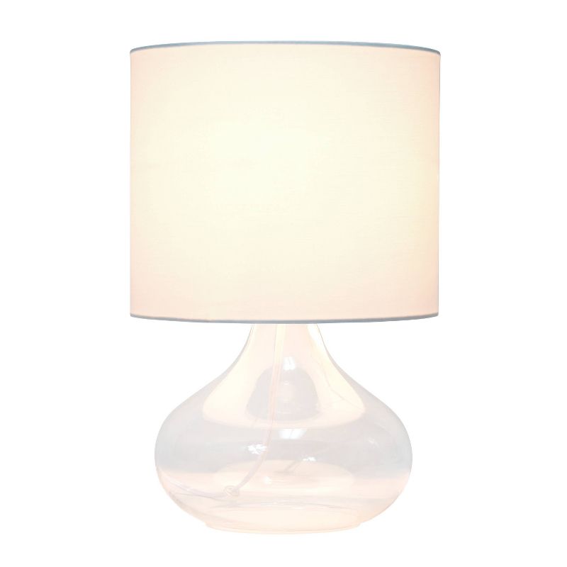  Glass Raindrop Table Lamp with Fabric Shade - Simple Designs, 3 of 13