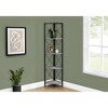 Vynxaria 60" Corner Bookshelf - Modern 4-Tier Etagere with Grey Wood-Look Finish - 2 of 4
