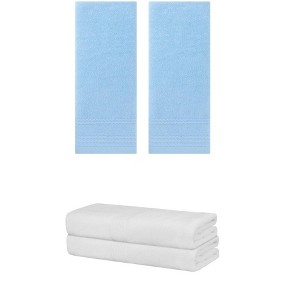 REGALWOVEN Cotton Absorbent Soft Bath Hand Cloths Towels 2 Piece Sets - 1 of 4
