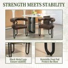PAGED Contemporary Dining Chairs Chenille Fabric Upholstered Living Room Chairs Barrel Kitchen Chairs with Metal Frame for Dining Room - 2 of 4