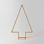 36" LED Black Metal Neon Style Tree with Stand Christmas Novelty Silhouette Light Warm White - Wondershop™