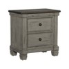 NicBex Rustic 2-Drawer Nightstand with Classic Knobs Bedside Table with Storage End Table for Bedroom, Living Room - 3 of 4