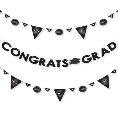 Big Dot of Happiness Graduation Cheers - 2021 Graduation Party Letter Banner Decoration - 36 Banner Cutouts and Congrats Grad Banner Letters