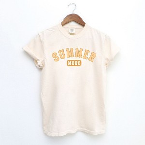 Simply Sage Market Women's Summer Mode Distressed Short Sleeve Garment Dyed Tee - 1 of 2