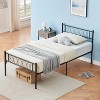 Twin/Twin XL/Queen Size Metal Bed Frame with Heart Design Headboard, Under Bed Storage, No Box Spring Needed For Kids & Teens - 4 of 4