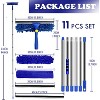 3-in-1 Window Cleaning Kit with 94" Long Extension Pole, Rotatable Bendable Head with 2 Blades and 2 Scrubbers - 2 of 4