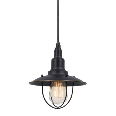 8" x 9" Metal Allentown Pendant Dark Bronze - Cal Lighting