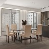 Emma and Oliver Six Mid-Century Parsons Chairs and Hardwood Frame for Kitchen, Dining Room & More - 2 of 4