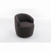 CAVINAS Swivel Accent Chair, Teddy Fabric Living Room Chair with Metal Ring, Barrel Club Chair for Bedroom, Living Room, Office - 2 of 4