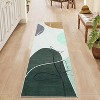 Modern Abstract Area Rug - Non-Slip, Stain Resistant, Washable Indoor Carpet for Dining & Bedroom, Minimalist Floor Decor - 3 of 4