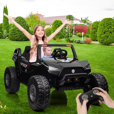 24V 2 Seaters Ride On UTV Car with Remote Control for Kids, 4WD Motors Electric Vehicle