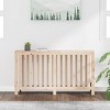 vidaXL Solid Pine Wood Radiator Cover - Modern Slat Design with Shelf, Natural Brown Finish, 60.2"x7.5"x33.1" - 3 of 4