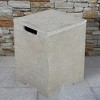 Elementi 15.7" Propane Tank Cover Concrete Hideaway Table for 20 lb Tank - 4 of 4