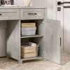 Rustic Office Desk Computer Desk with Charging Station, File Drawers and Storage Cabinet - 4 of 4