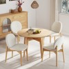 Tangkula 4PCS Wooden Dining Chairs Soft Boucle Upholstered Kitchen Chairs w/ Curved Seat - 4 of 4